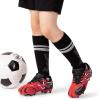 image:imageDREAM PAIRS Boys Girls Soccer Cleats Youth Firm Groud Sport Football Cleats with Soccer Socks for LittleBig KidToddlerRedBlack
