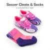 image:imageDREAM PAIRS Boys Girls Soccer Cleats Youth Firm Groud Sport Football Cleats with Soccer Socks for LittleBig KidToddlerWhitePurple