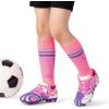 image:imageDREAM PAIRS Boys Girls Soccer Cleats Youth Firm Groud Sport Football Cleats with Soccer Socks for LittleBig KidToddlerWhitePurple