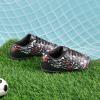 image:imageDREAM PAIRS Boys Girls Turf Indoor Soccer Shoes Lace Up Cleats for LittleBig KidBlackRed