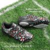 image:imageDREAM PAIRS Boys Girls Turf Indoor Soccer Shoes Lace Up Cleats for LittleBig KidBlackRed