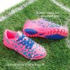 image:imageDREAM PAIRS Boys Girls Turf Indoor Soccer Shoes Lace Up Cleats for LittleBig KidFuchsia