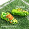 image:imageDREAM PAIRS Boys Girls Turf Indoor Soccer Shoes Lace Up Cleats for LittleBig KidNeon Green