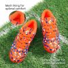 image:imageDREAM PAIRS Boys Girls Turf Indoor Soccer Shoes Lace Up Cleats for LittleBig KidOrangeBlue
