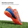 image:imageDREAM PAIRS Boys Girls Turf Indoor Soccer Shoes Lace Up Cleats for LittleBig KidOrangeBlue