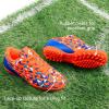 image:imageDREAM PAIRS Boys Girls Turf Indoor Soccer Shoes Lace Up Cleats for LittleBig KidOrangeBlue