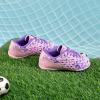 image:imageDREAM PAIRS Boys Girls Turf Indoor Soccer Shoes Lace Up Cleats for LittleBig KidPinkPurple