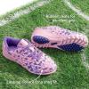 image:imageDREAM PAIRS Boys Girls Turf Indoor Soccer Shoes Lace Up Cleats for LittleBig KidPinkPurple