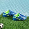 image:imageDREAM PAIRS Boys Girls Turf Indoor Soccer Shoes Lace Up Cleats for LittleBig KidRoyalBlueNeonGreen