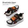 image:imageDREAM PAIRS Girls Boys Shoes Kids Tennis EZOns Quicksteps School Sneakers Breathable Running Athletic ShoesBlackGreyOrange