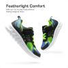 image:imageDREAM PAIRS Girls Boys Shoes Kids Tennis EZOns Quicksteps School Sneakers Breathable Running Athletic ShoesBlackRoyalGreen