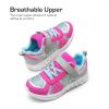 image:imageDREAM PAIRS Girls Boys Shoes Kids Tennis EZOns Quicksteps School Sneakers Breathable Running Athletic ShoesGreyFuchsiaBlue
