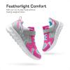 image:imageDREAM PAIRS Girls Boys Shoes Kids Tennis EZOns Quicksteps School Sneakers Breathable Running Athletic ShoesGreyFuchsiaBlue
