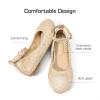 image:imageDREAM PAIRS Girls Dress Shoes Girls Ballerina Flat Ankle Strap Ballet Flats ToddlerLittle KidBig KidGoldGlitter