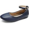 image:imageDREAM PAIRS Girls Dress Shoes Girls Ballerina Flat Ankle Strap Ballet Flats ToddlerLittle KidBig KidNavy