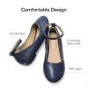 image:imageDREAM PAIRS Girls Dress Shoes Girls Ballerina Flat Ankle Strap Ballet Flats ToddlerLittle KidBig KidNavy