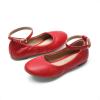 image:imageDREAM PAIRS Girls Dress Shoes Girls Ballerina Flat Ankle Strap Ballet Flats ToddlerLittle KidBig KidRed