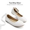 image:imageDREAM PAIRS Girls Dress Shoes Girls Ballerina Flat Ankle Strap Ballet Flats ToddlerLittle KidBig KidWhite