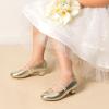 image:imageDREAM PAIRS Girls Dress Shoes Low Heels for Little Big Girl Mary Jane Shoes with Pearl Rhinestones Flower Girl Pumps Princess Wedding PartyGold