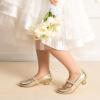 image:imageDREAM PAIRS Girls Dress Shoes Low Heels for Little Big Girl Mary Jane Shoes with Pearl Rhinestones Flower Girl Pumps Princess Wedding PartyGold