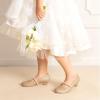 image:imageDREAM PAIRS Girls Dress Shoes Low Heels for Little Big Girl Mary Jane Shoes with Pearl Rhinestones Flower Girl Pumps Princess Wedding PartyGoldglitter
