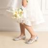 image:imageDREAM PAIRS Girls Dress Shoes Low Heels for Little Big Girl Mary Jane Shoes with Pearl Rhinestones Flower Girl Pumps Princess Wedding PartySilver