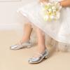 image:imageDREAM PAIRS Girls Dress Shoes Low Heels for Little Big Girl Mary Jane Shoes with Pearl Rhinestones Flower Girl Pumps Princess Wedding PartySilver