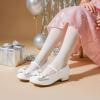 image:imageDREAM PAIRS Girls Dress Shoes Princess Shoes for Toddler Little Girl Mary Jane Low Heels Glitter Flower Party Wedding FootwearWhite