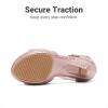 image:imageDREAM PAIRS Girls Sandals Low Heel Dress Pump Ankle T Strap Flower Shoes ToddlerLittle KidBig KidRoseGold