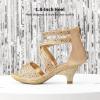 image:imageDREAM PAIRS Girls Sandals Low Heel Dress Pump SandalsGold