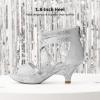 image:imageDREAM PAIRS Girls Sandals Low Heel Dress Pump SandalsSilver