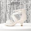 image:imageDREAM PAIRS Girls Sandals Low Heel Dress Pump SandalsWhite