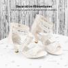 image:imageDREAM PAIRS Girls Sandals Low Heel Dress Pump SandalsWhite