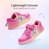 image:imageDREAM PAIRS Girls Shoes Toddler Sneakers Rainbow Storybook Casual School Walking Footwear for ToddlerLittle KidsHot PinkRainbow