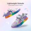 image:imageDREAM PAIRS Girls Shoes Toddler Sneakers Rainbow Storybook Casual School Walking Footwear for ToddlerLittle KidsRainbowSilver