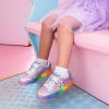 image:imageDREAM PAIRS Girls Shoes Toddler Sneakers Rainbow Storybook Casual School Walking Footwear for ToddlerLittle KidsRainbowSilver