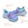 image:imageDREAM PAIRS Girls SlipOn Sneakers Kids Sparkle Pop Lightweight Jelly Sole Walking ShoesPurpleBlue