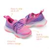 image:imageDREAM PAIRS Girls SlipOn Sneakers Kids Sparkle Pop Lightweight Jelly Sole Walking ShoesPurpleOrange