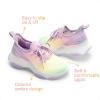 image:imageDREAM PAIRS Girls SlipOn Sneakers Kids Sparkle Pop Lightweight Jelly Sole Walking ShoesRainbowPurple