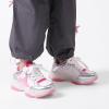 image:imageDREAM PAIRS Girls Sneakers Lace up Lightweight Sparkle StarGlow Breathable Jelly Sole Kids Walking Shoes Casual SportsPinkSilver