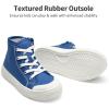 image:imageDREAM PAIRS Kids Sneakers Little Boys Girls High Top Canvas Shoes LilLegends CourtStar Casual Walking ShoesBlue