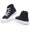 image:imageDREAM PAIRS Kids Sneakers Little Boys Girls High Top Canvas Shoes LilLegends CourtStar Casual Walking ShoesDark Bluedenim