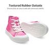 image:imageDREAM PAIRS Kids Sneakers Little Boys Girls High Top Canvas Shoes LilLegends CourtStar Casual Walking ShoesHot PinkPurple