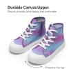image:imageDREAM PAIRS Kids Sneakers Little Boys Girls High Top Canvas Shoes LilLegends CourtStar Casual Walking ShoesPurpleBlue