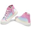 image:imageDREAM PAIRS Kids Sneakers Little Boys Girls High Top Canvas Shoes LilLegends CourtStar Casual Walking ShoesRainbowPink
