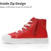 image:imageDREAM PAIRS Kids Sneakers Little Boys Girls High Top Canvas Shoes LilLegends CourtStar Casual Walking ShoesRed