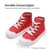 image:imageDREAM PAIRS Kids Sneakers Little Boys Girls High Top Canvas Shoes LilLegends CourtStar Casual Walking ShoesRed