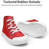 image:imageDREAM PAIRS Kids Sneakers Little Boys Girls High Top Canvas Shoes LilLegends CourtStar Casual Walking ShoesRed