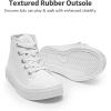 image:imageDREAM PAIRS Kids Sneakers Little Boys Girls High Top Canvas Shoes LilLegends CourtStar Casual Walking ShoesWhite