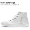 image:imageDREAM PAIRS Kids Sneakers Little Boys Girls High Top Canvas Shoes LilLegends CourtStar Casual Walking ShoesWhite